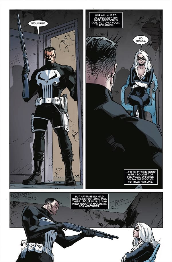 Black Cat #12 Preview: Punisher Crashes Felicia's Party