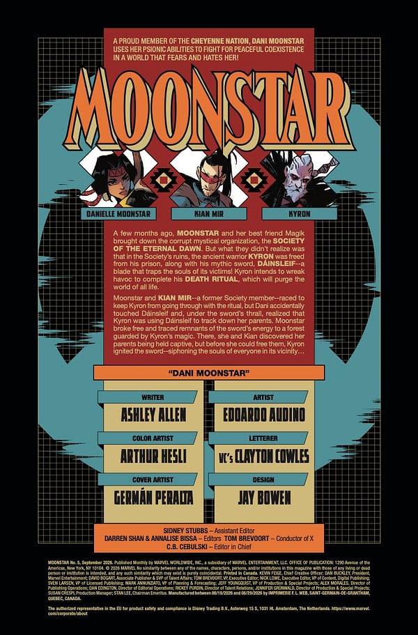 Interior preview page from MOONSTAR #5 GERMAN PERALTA COVER
