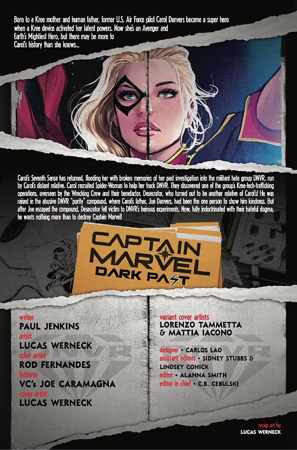 Interior preview page from CAPTAIN MARVEL: DARK PAST #4 LUCAS WERNECK COVER