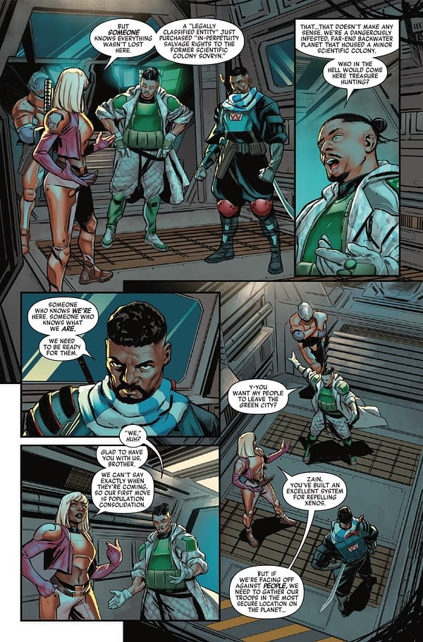 Interior preview page from ALIEN: KING KILLER #4 DAVID YARDIN COVER