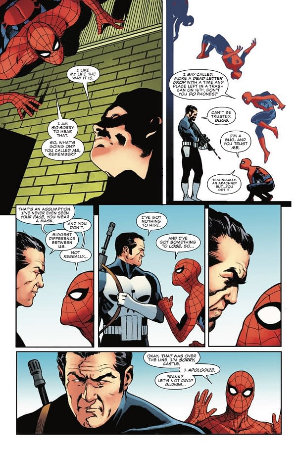 Interior preview page from PUNISHER VS. SPIDER-MAN #1 JONAS SCHARF COVER