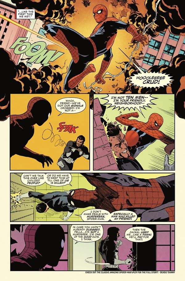 Interior preview page from PUNISHER VS. SPIDER-MAN #1 JONAS SCHARF COVER