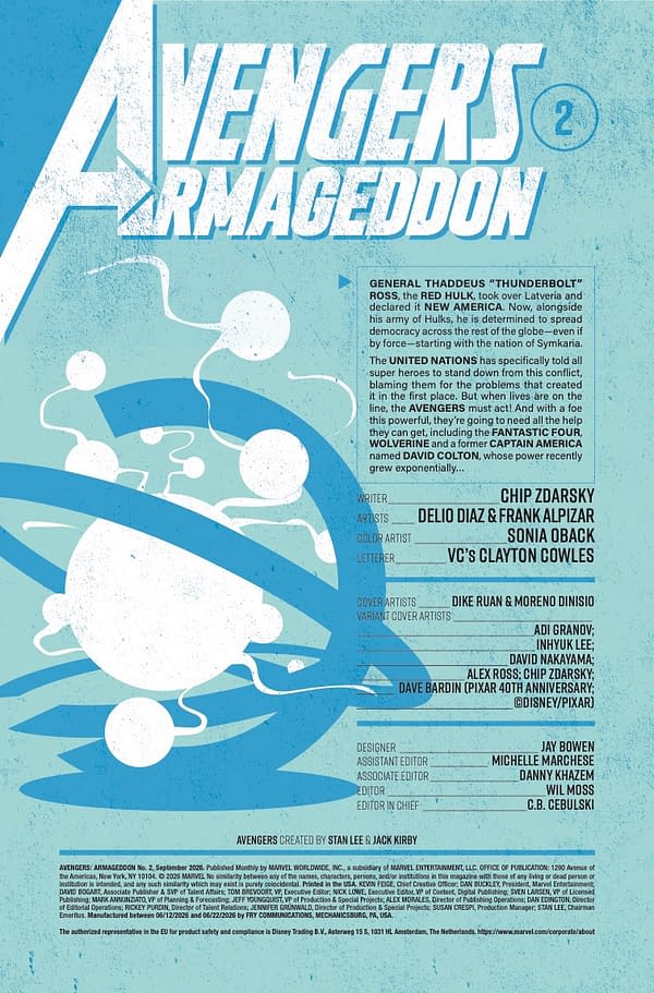 Interior preview page from AVENGERS: ARMAGEDDON #2 DIKE RUAN COVER