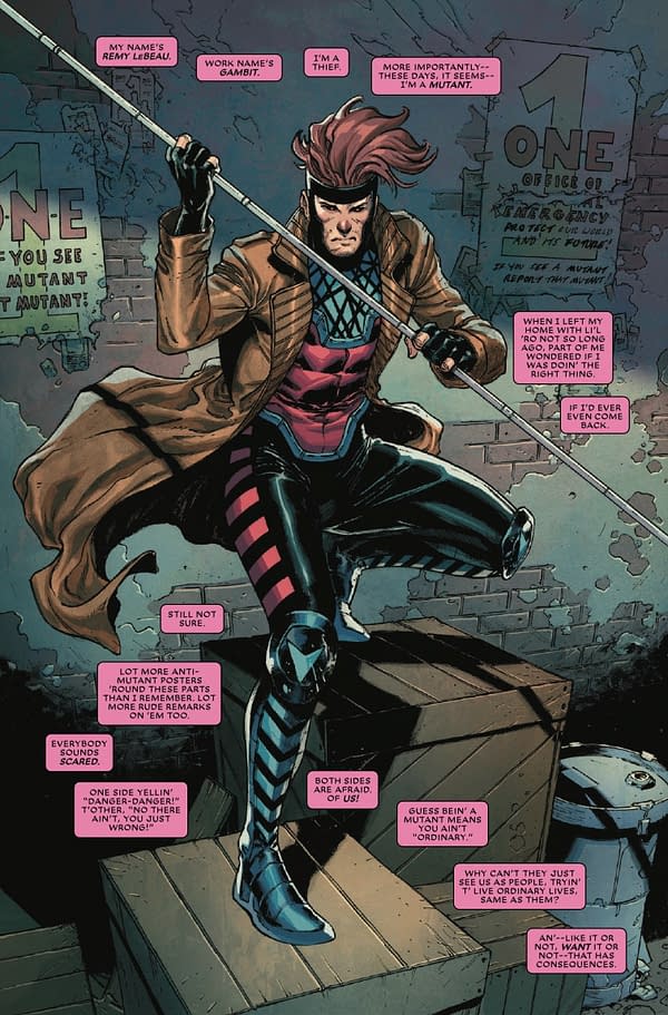 Interior preview page from GAMBIT: WANTED #1 LEINIL YU COVER