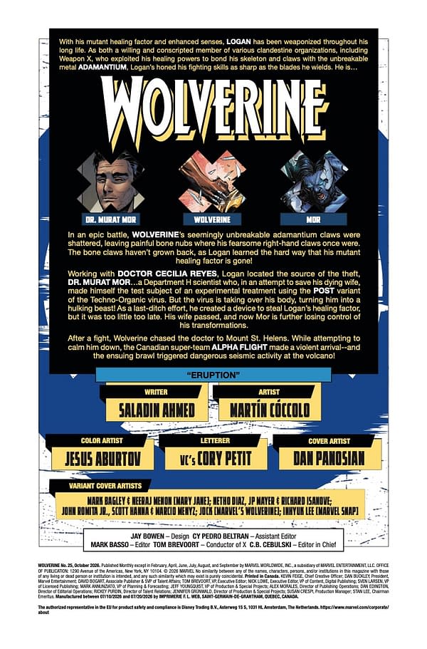 Interior preview page from WOLVERINE #25 DAN PANOSIAN COVER