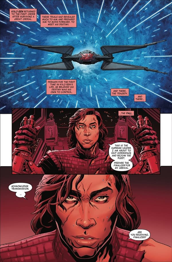 Interior preview page from STAR WARS: THE FALL OF KYLO REN #1 PHIL NOTO COVER
