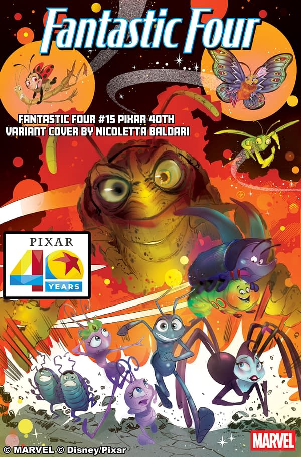 Cover image for FANTASTIC FOUR #15 NICOLETTA BALDARI PIXAR 40TH VARIANT