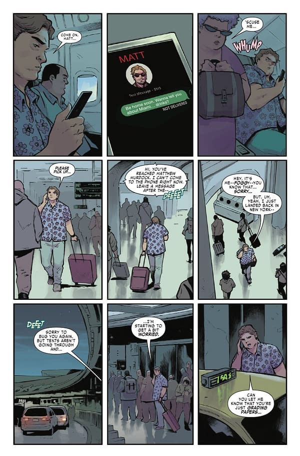 Interior preview page from DAREDEVIL #5 LEE GARBETT COVER