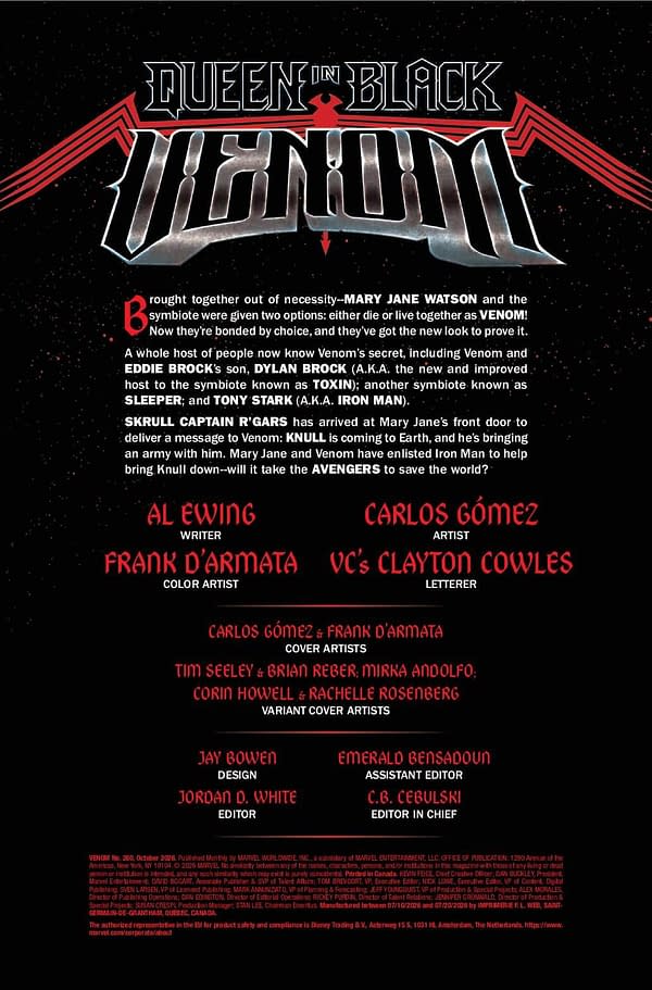 Interior preview page from VENOM #260 CARLOS GOMEZ COVER