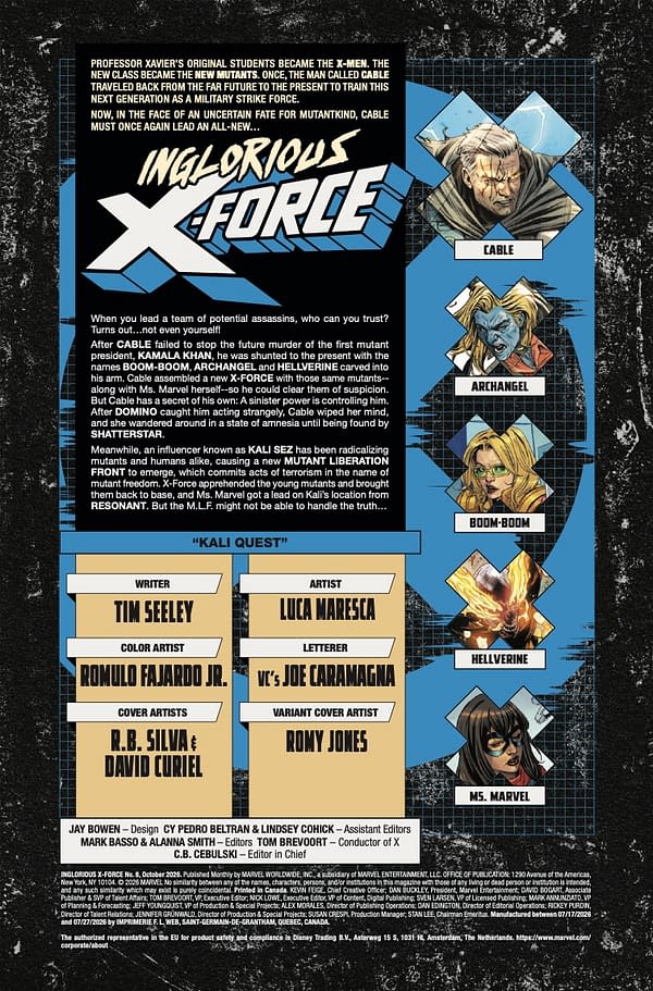 Interior preview page from INGLORIOUS X-FORCE #8 R.B. SILVA COVER