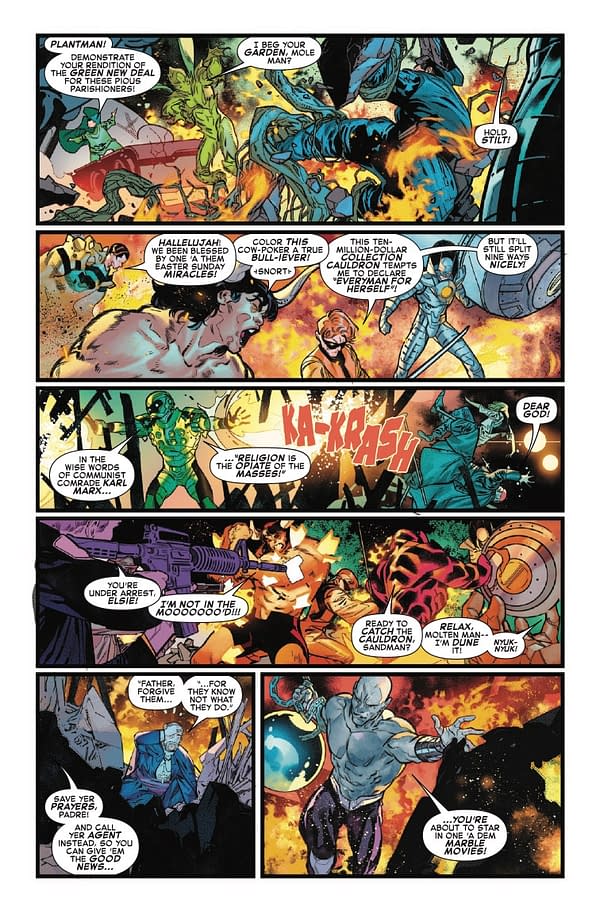 Interior preview page from SPIDER-MAN / HULK: FIRE AND BRIMSTONE #1 R.B. SILVA COVER