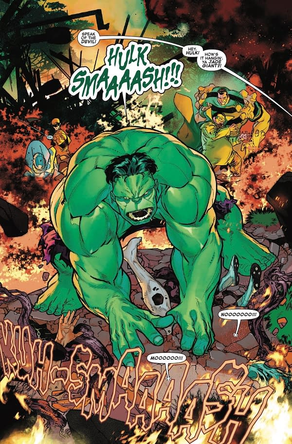 Interior preview page from SPIDER-MAN / HULK: FIRE AND BRIMSTONE #1 R.B. SILVA COVER