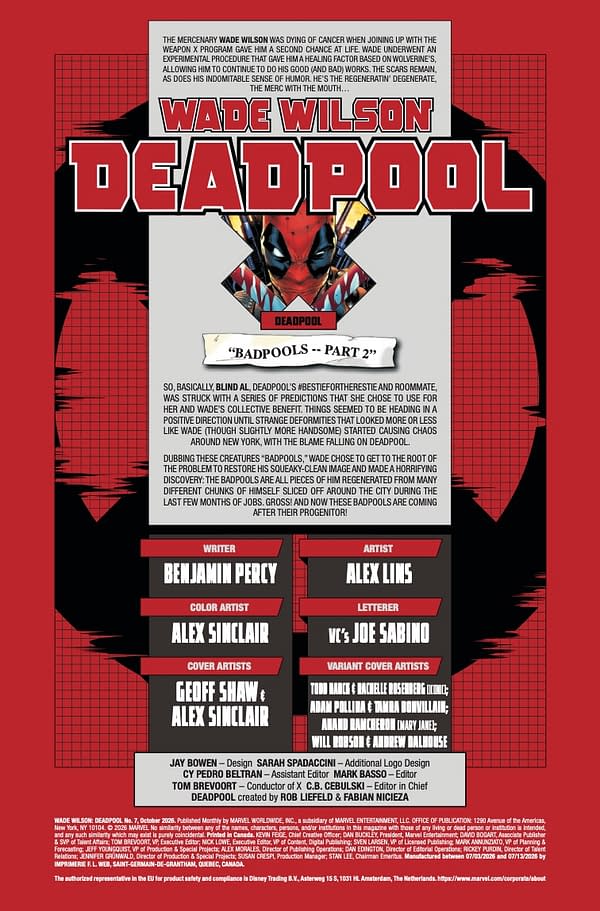 Interior preview page from WADE WILSON: DEADPOOL #7 GEOFF SHAW COVER