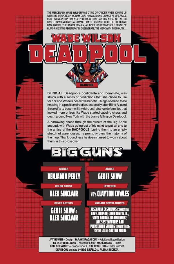 Interior preview page from WADE WILSON: DEADPOOL #8 GEOFF SHAW COVER