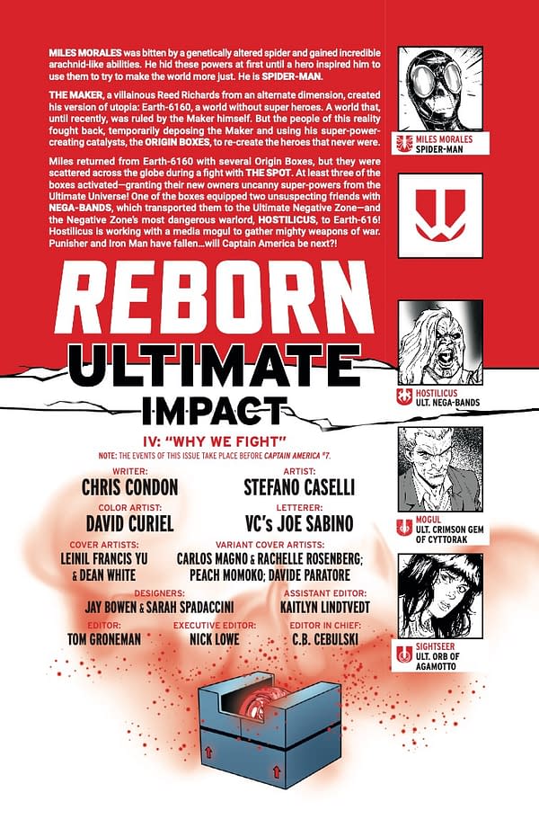 Interior preview page from ULTIMATE IMPACT: REBORN #4 LEINIL YU COVER