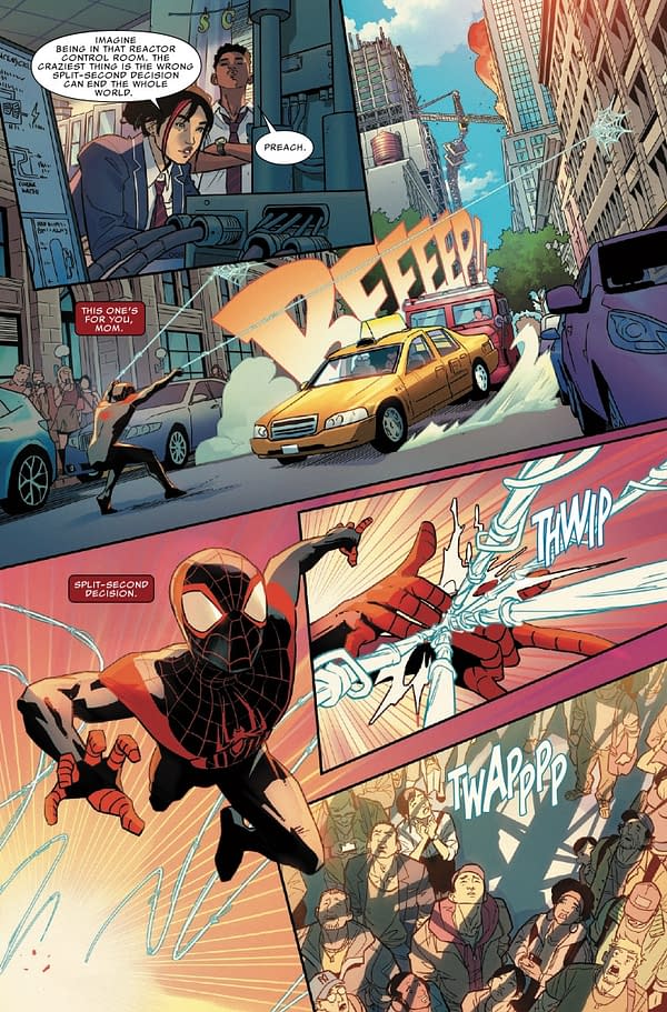 Interior preview page from MILES MORALES: SPIDER-MAN #1 SIMONE DI MEO COVER