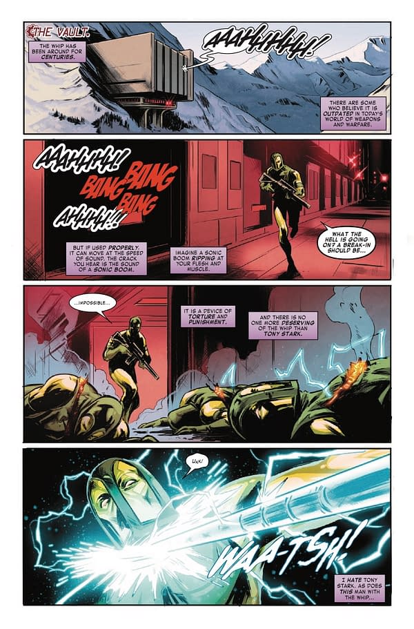Interior preview page from IRON MAN #8 RYAN STEGMAN COVER