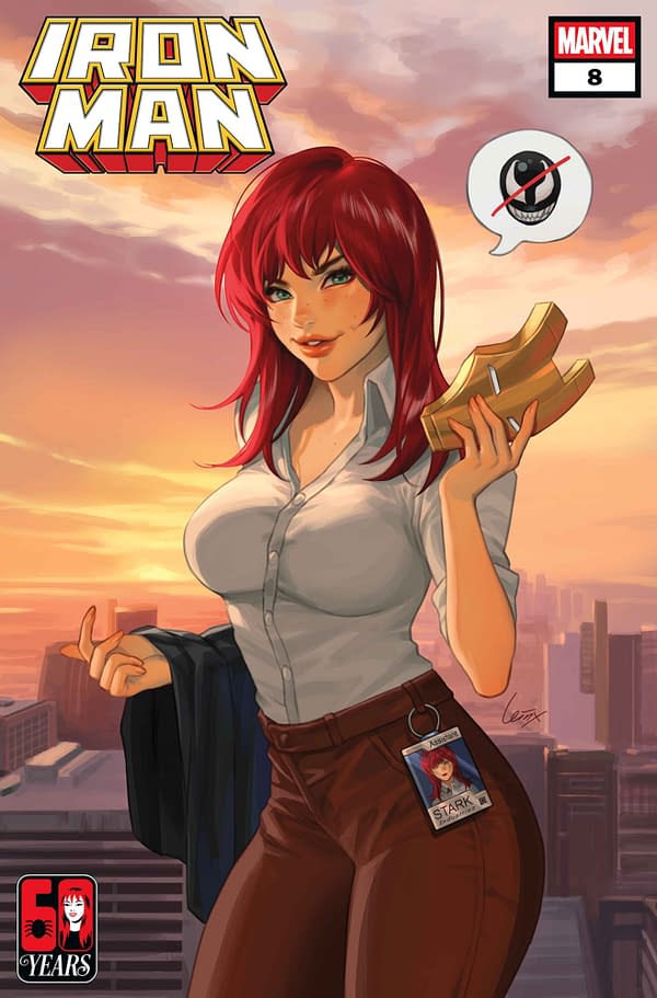 Cover image for IRON MAN #8 LEIRIX MARY JANE WATSON VARIANT