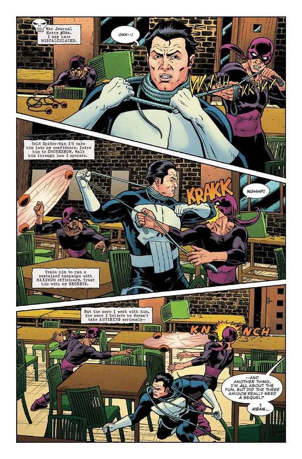 Interior preview page from PUNISHER VS. SPIDER-MAN #2 JONAS SCHARF COVER