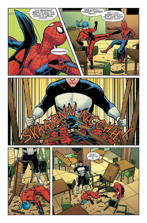 Interior preview page from PUNISHER VS. SPIDER-MAN #2 JONAS SCHARF COVER