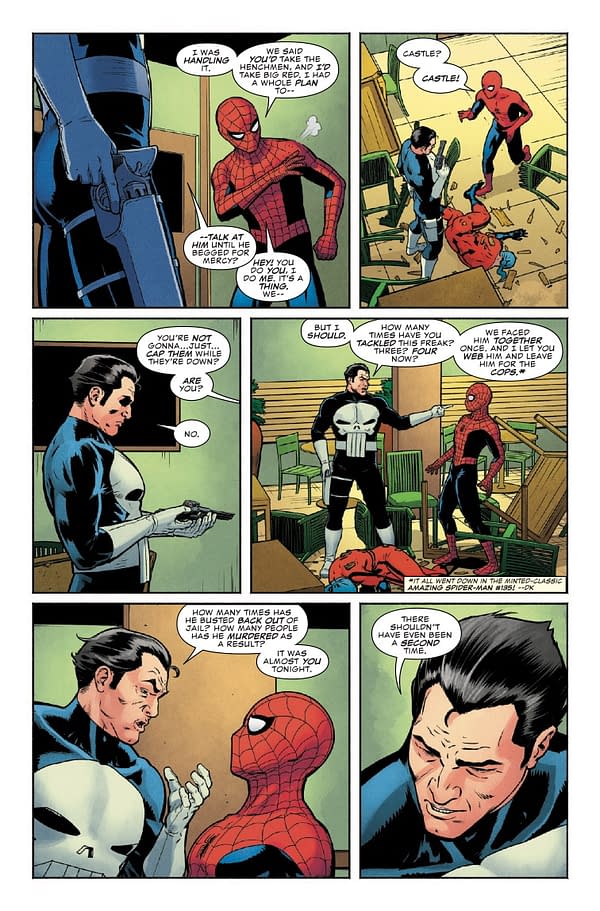 Interior preview page from PUNISHER VS. SPIDER-MAN #2 JONAS SCHARF COVER