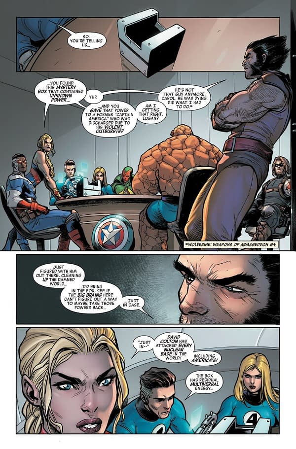 Interior preview page from AVENGERS: ARMAGEDDON #3 UNASSIGNED COVER