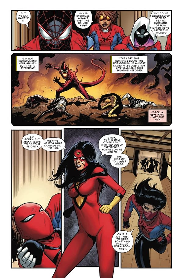 Interior preview page from AMAZING SPIDER-MAN: SPIDER-VERSITY #5 GIUSEPPE CAMUNCOLI COVER