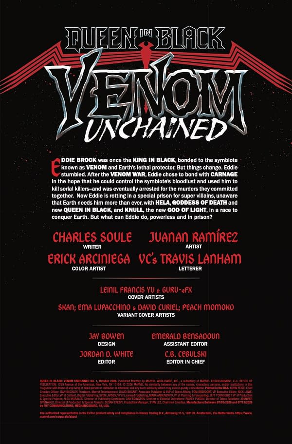 Interior preview page from QUEEN IN BLACK: VENOM UNCHAINED #1 LEINIL YU COVER