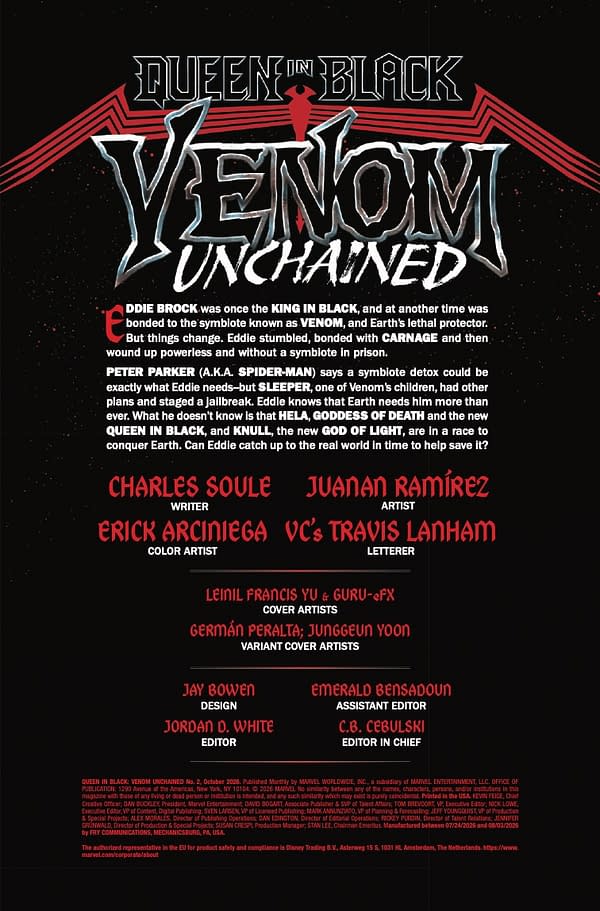 Interior preview page from QUEEN IN BLACK: VENOM UNCHAINED #2 DAVID MARQUEZ COVER