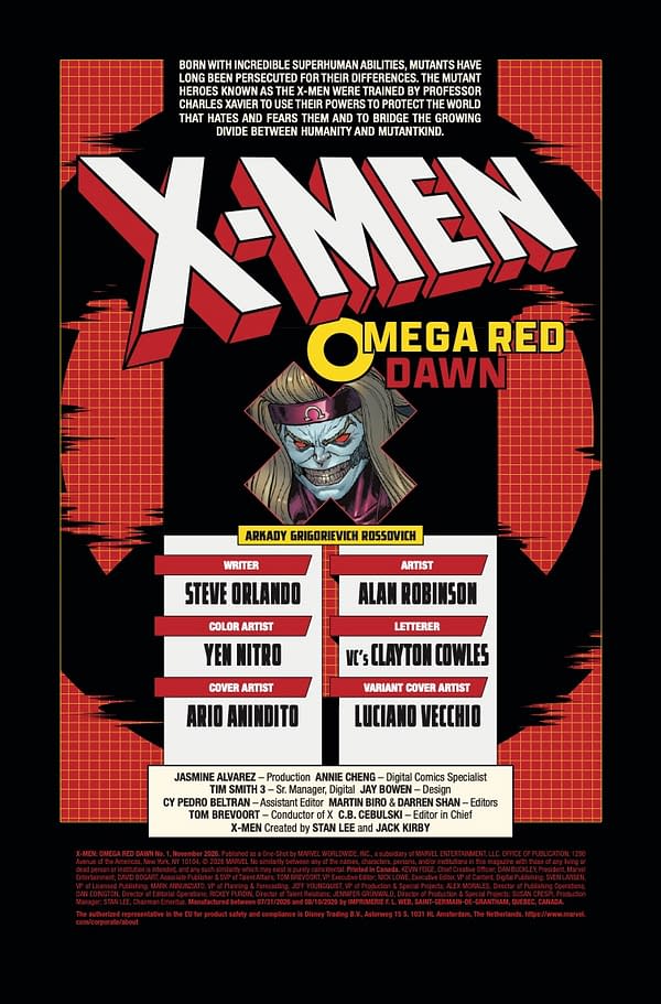 Interior preview page from X-MEN: OMEGA RED DAWN #1 ARIO ANINDITO COVER