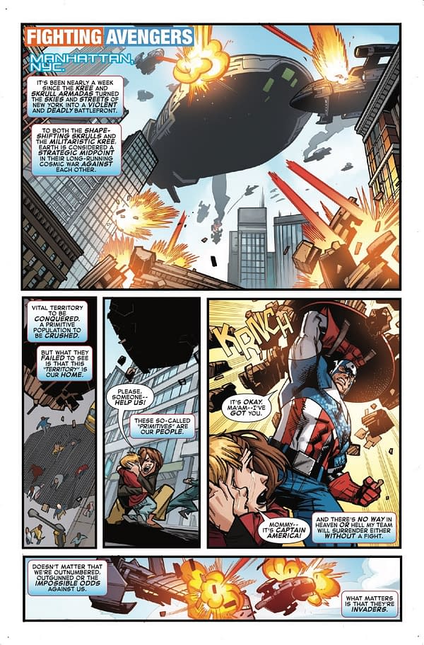 Interior preview page from MARVEL TōKON: FIRST STRIKE #1 JUAN FRIGERI COVER