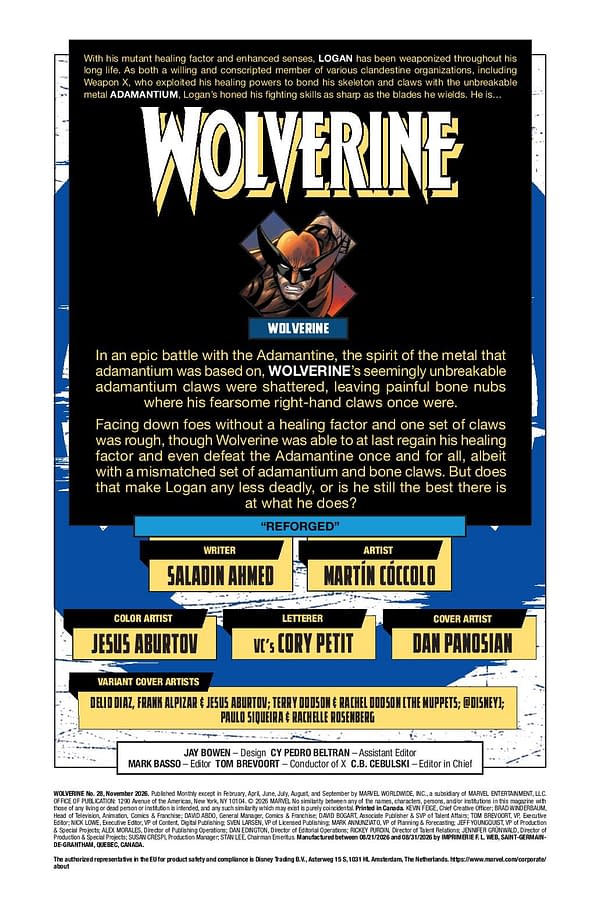 Interior preview page from WOLVERINE #28 DAN PANOSIAN COVER