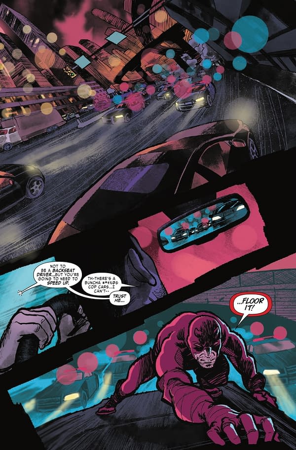 Interior preview page from DAREDEVIL #7 LEE GARBETT COVER