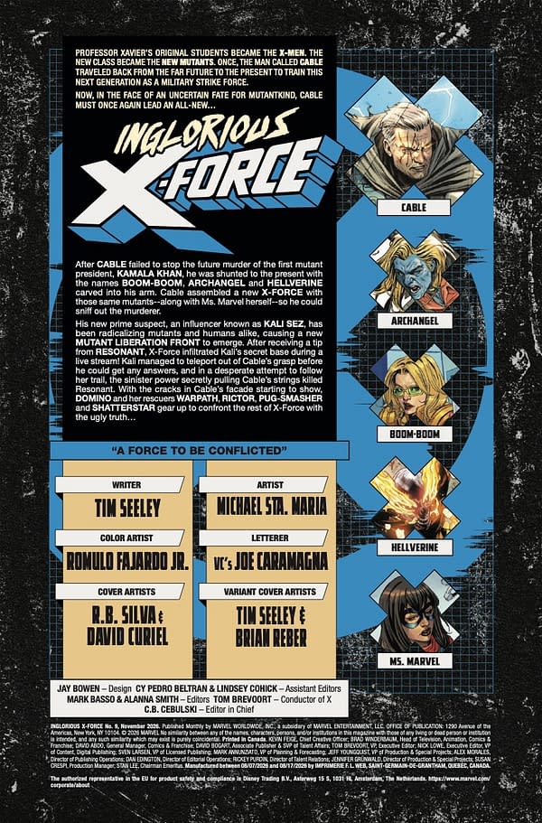 Interior preview page from INGLORIOUS X-FORCE #9 R.B. SILVA COVER