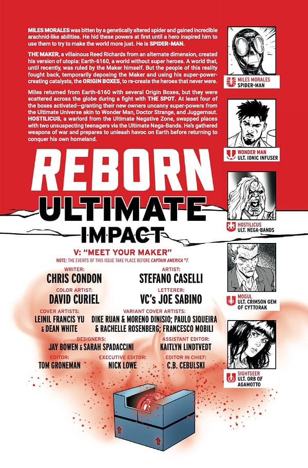 Interior preview page from ULTIMATE IMPACT: REBORN #5 LEINIL YU COVER