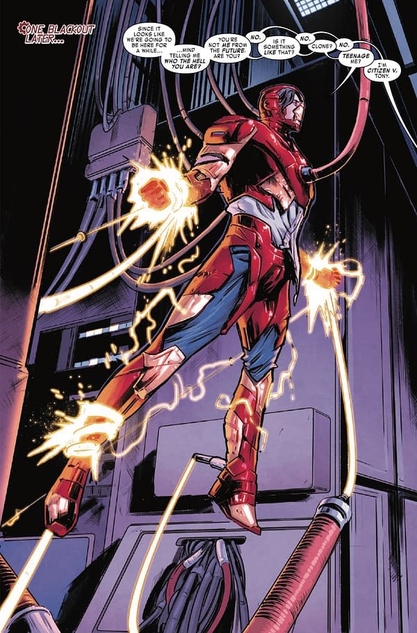 Interior preview page from IRON MAN #9 RYAN STEGMAN COVER