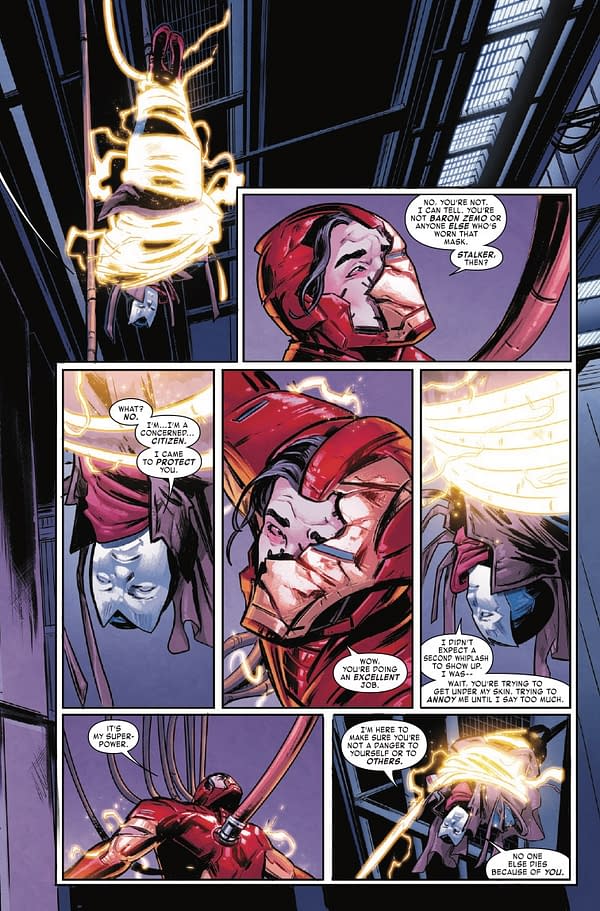 Interior preview page from IRON MAN #9 RYAN STEGMAN COVER