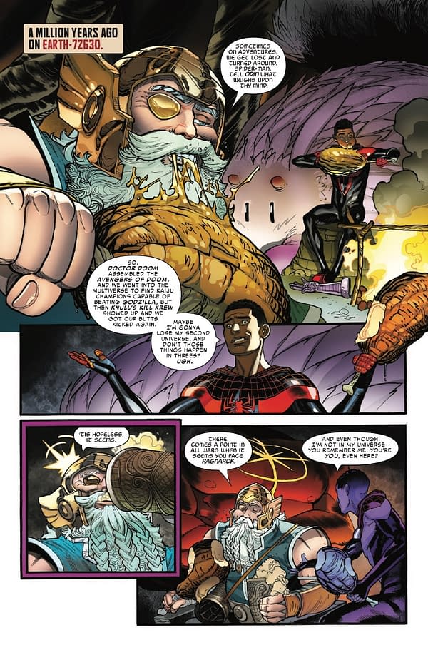 Interior preview page from GODZILLA CONQUERS THE MULTIVERSE #3 DAVID MARQUEZ COVER