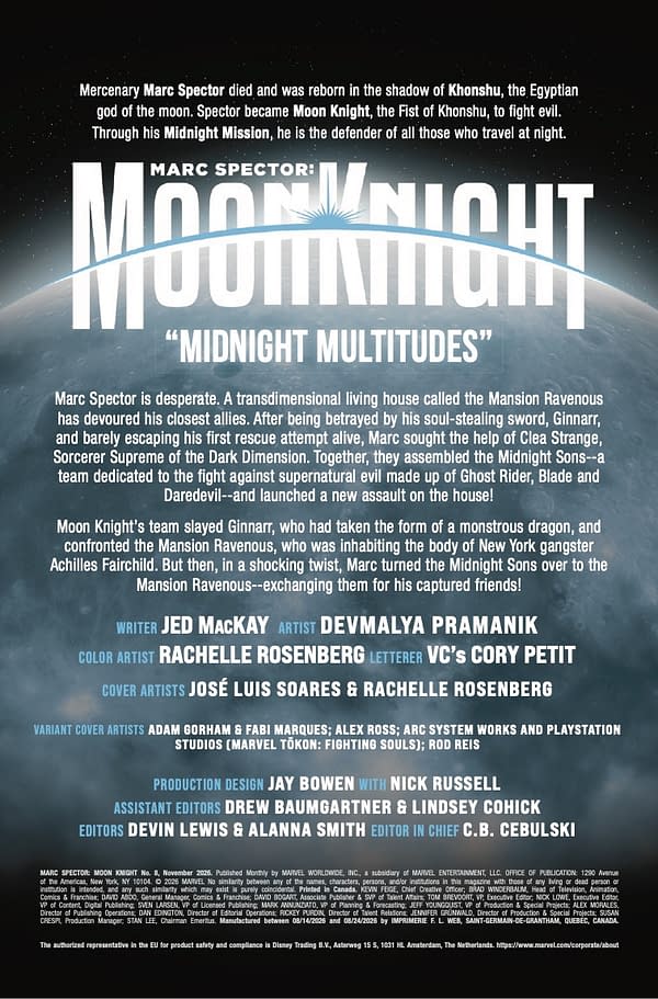 Interior preview page from MARC SPECTOR: MOON KNIGHT #8 JOSE LUIS SOARES COVER