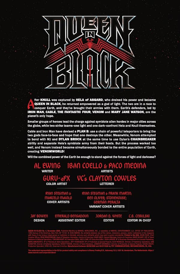 Interior preview page from QUEEN IN BLACK #5 RYAN STEGMAN COVER