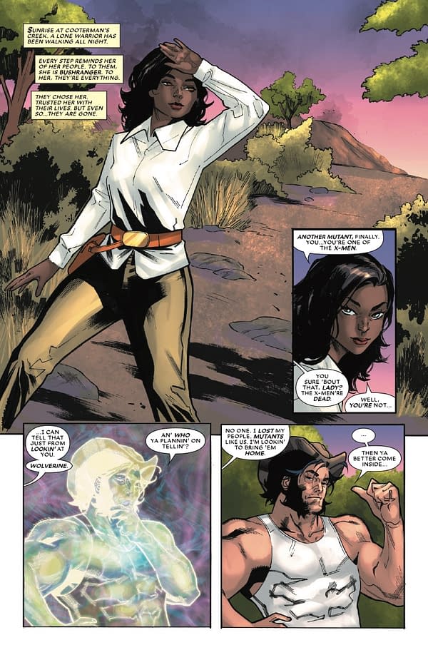 Interior preview page from X-MEN: OUTBACK #4 RUSSELL DAUTERMAN COVER