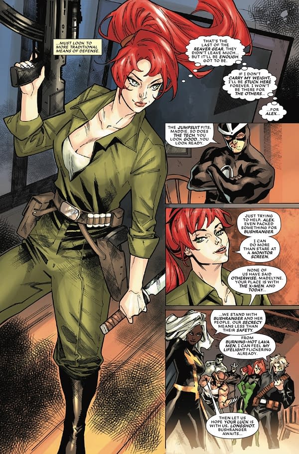 Interior preview page from X-MEN: OUTBACK #4 RUSSELL DAUTERMAN COVER