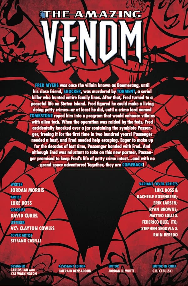 Interior preview page from THE AMAZING VENOM #1 STEFANO CASELLI COVER