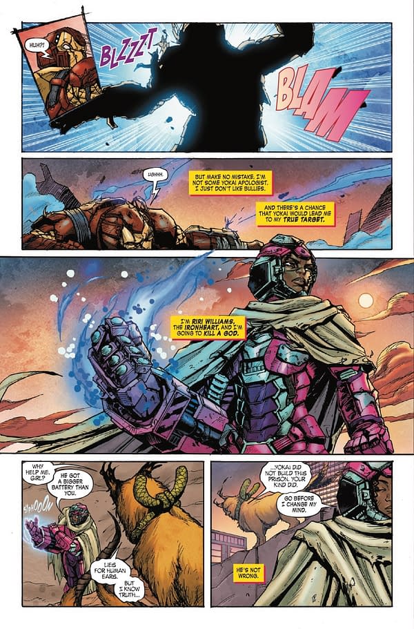 Interior preview page from MARVEL MANGAVERSE: IRON KNIGHT #1 YUJI KAKU COVER