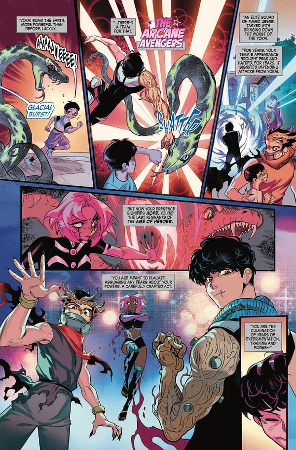 Interior preview page from MARVEL MANGAVERSE: ARCANE AVENGERS #1 YUJI KAKU COVER