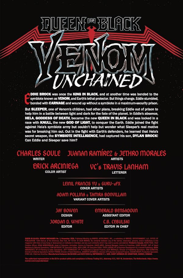 Interior preview page from QUEEN IN BLACK: VENOM UNCHAINED #3 LEINIL YU COVER