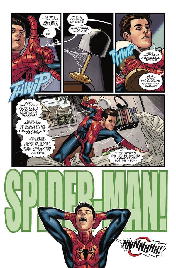 Interior preview page from CHALLENGES OF DOOM: SPIDER-MAN #1 FABRIZIO DE TOMMASO COVER