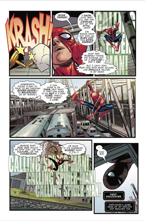 Interior preview page from CHALLENGES OF DOOM: SPIDER-MAN #1 FABRIZIO DE TOMMASO COVER
