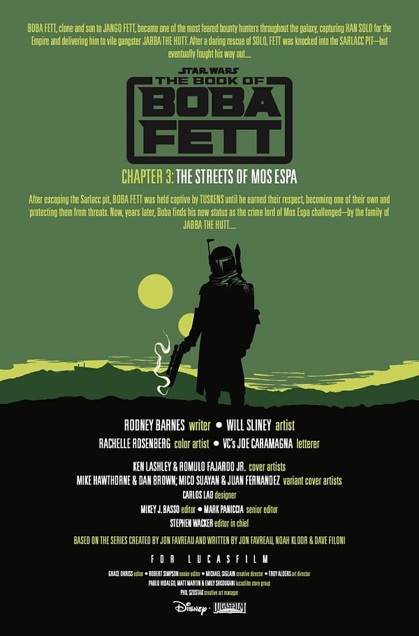 Interior preview page from STAR WARS: THE BOOK OF BOBA FETT #3 KEN LASHLEY COVER