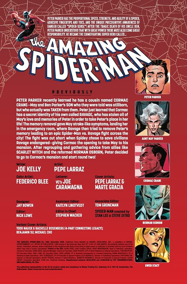 Interior preview page from AMAZING SPIDER-MAN #1002 PEPE LARRAZ COVER